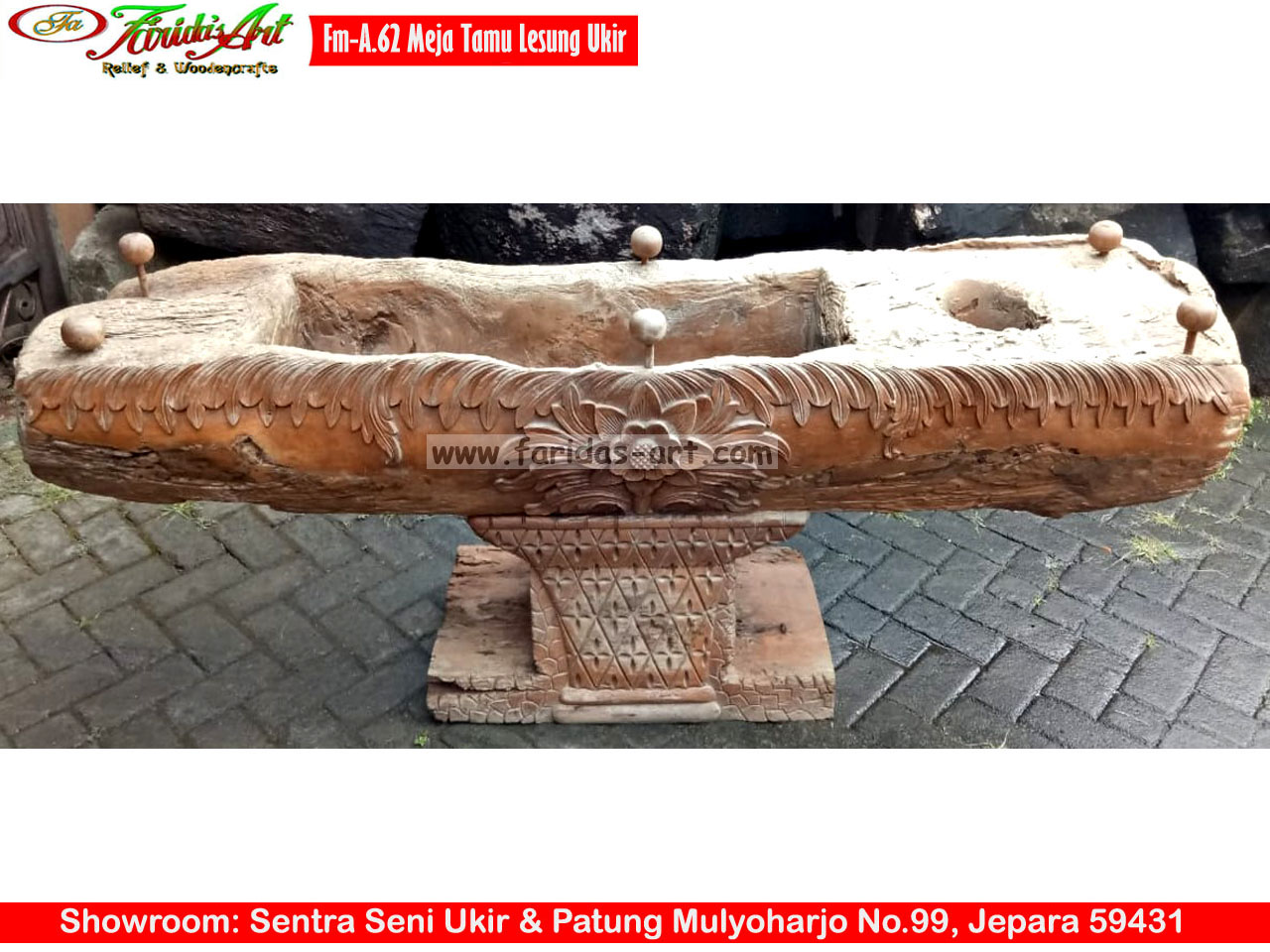 Meja Hias/Makan - Lesung Ukir 30