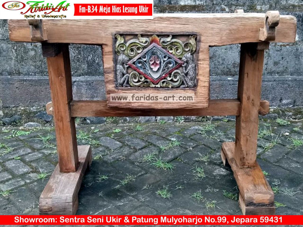 Meja Hias/Makan - Lesung Ukir 24