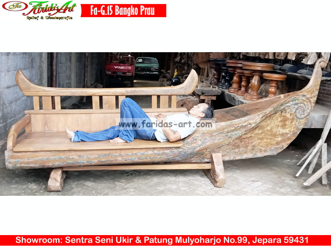 Bangko Kayu Jati ex. Prau (Asli)