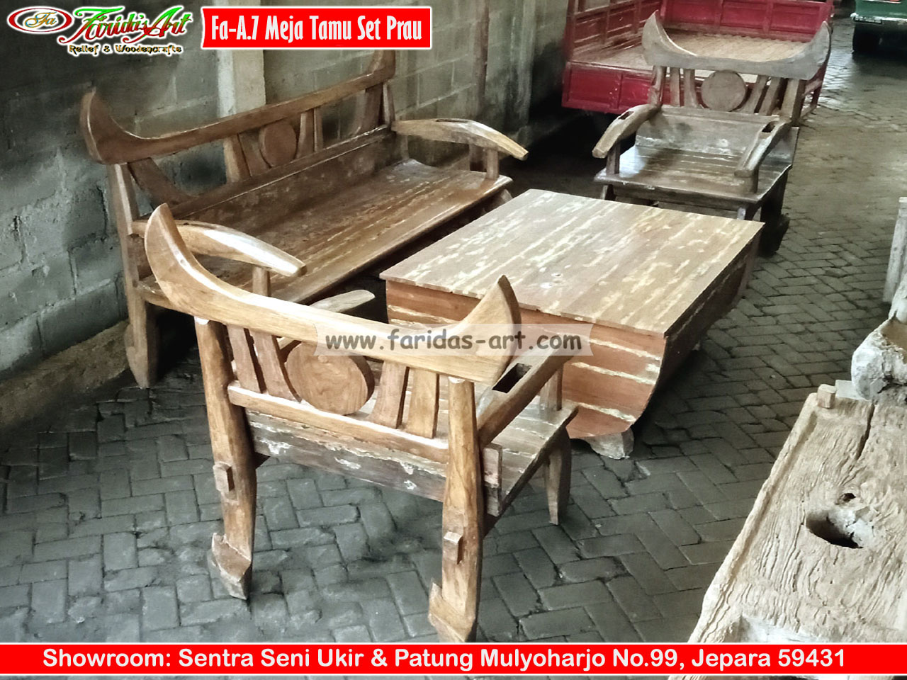 Meja Tamu Set - Bekas Prau