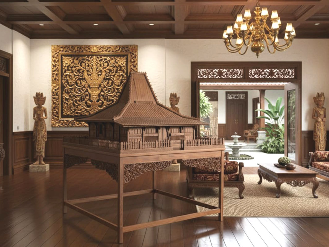 Miniatur Rumah Joglo Adat Kudusan