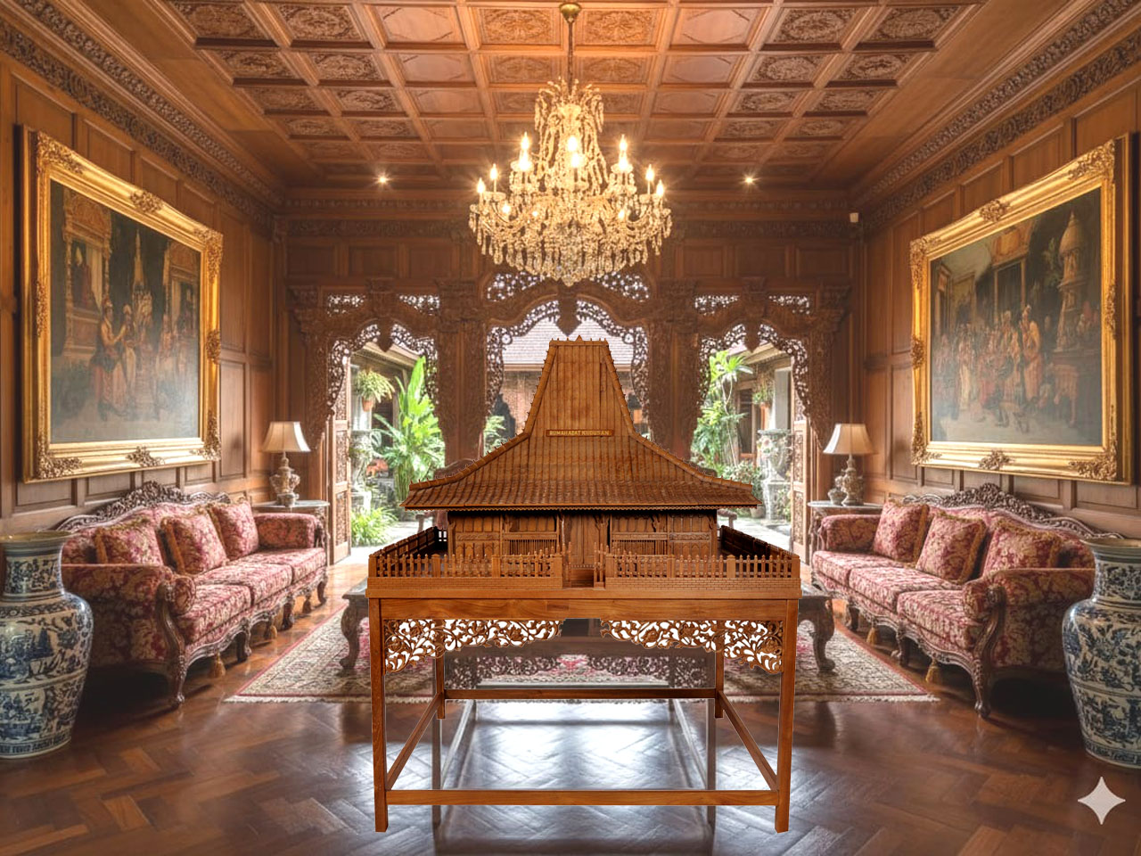 Miniatur Rumah Joglo Adat Kudusan