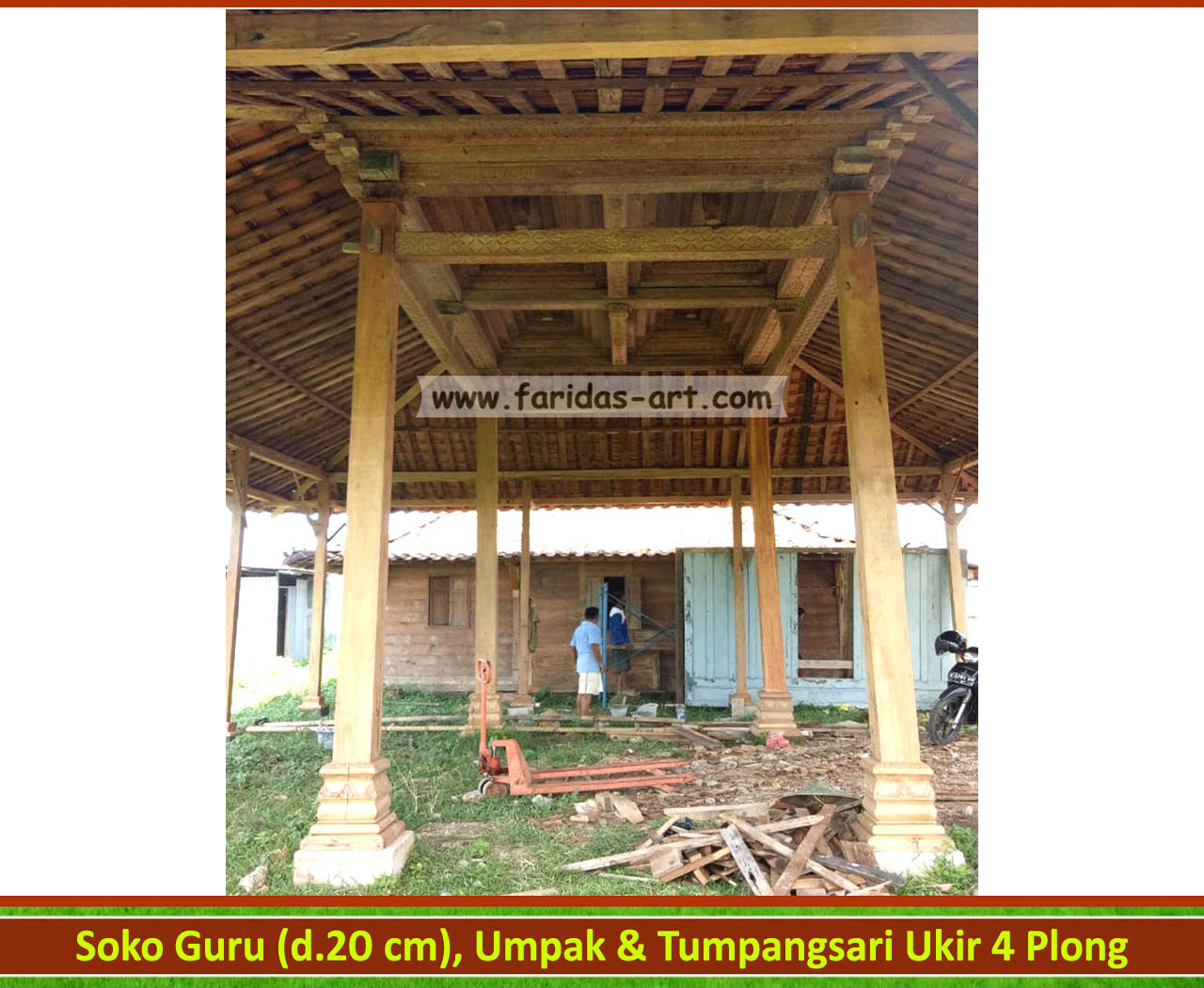 Pendopo Joglo ~ Tumpangsari Ukir (4 Plong) 'Antik' 