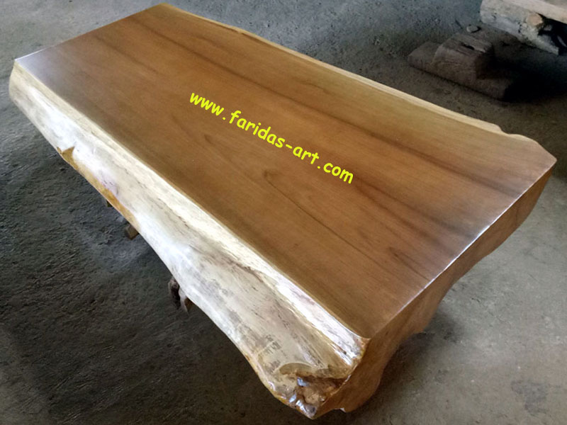 Meja Tamu - Natural Solid 3 (Log Belah)